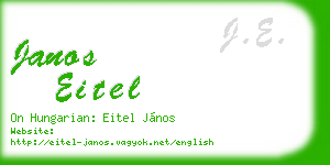janos eitel business card